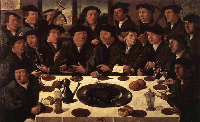 ANTHONISZ  Cornelis Banquet of Members of Amsterdam's Crossbow Civic Guard